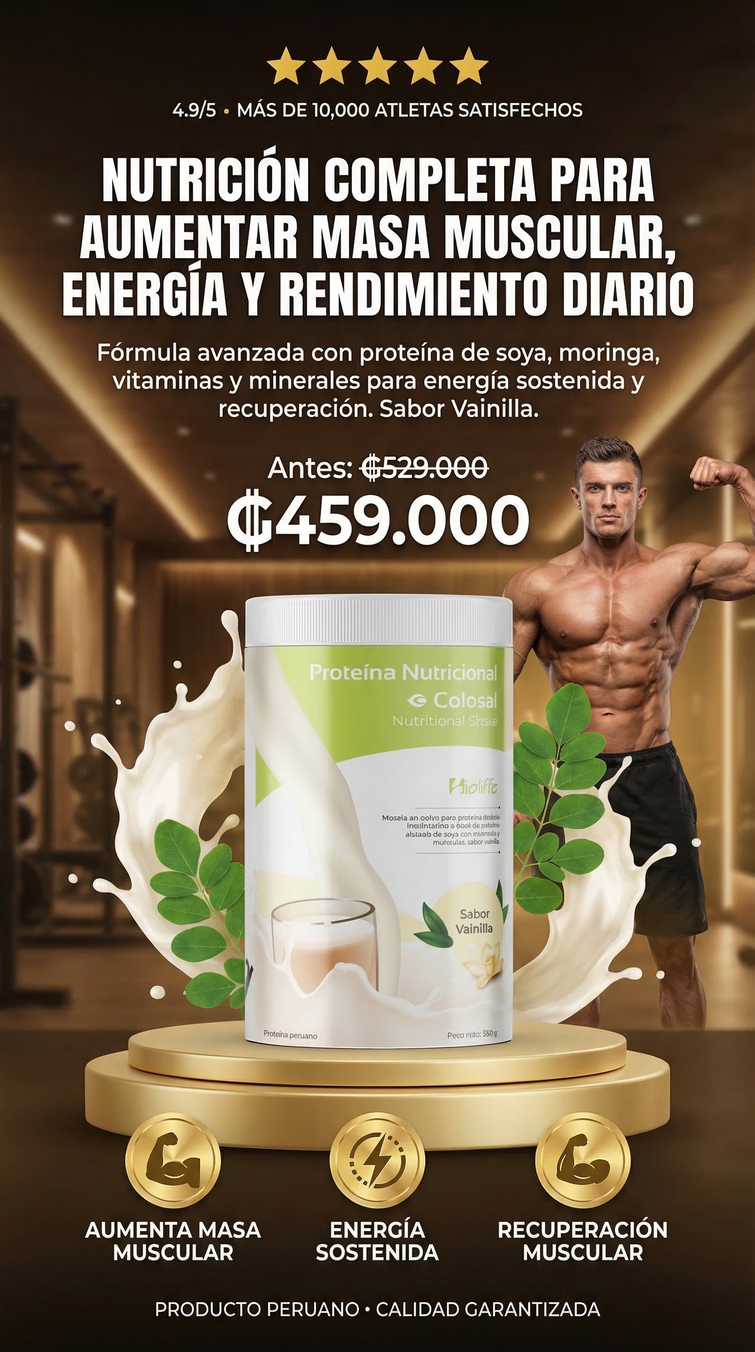 TRANSFORMA TU CUERPO Y ENERGÍA CON PROTEÍNA COLOSAL