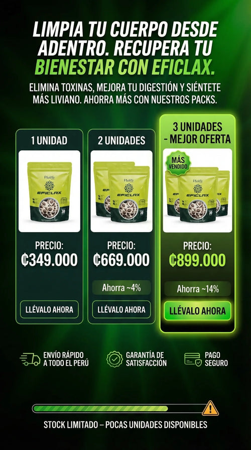EFICLAX Detox Natural – Limpieza de Colon, Desinflama y Mejora tu Digestión